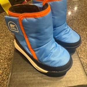 Sorel Kids Blue and Orange Snow Boots